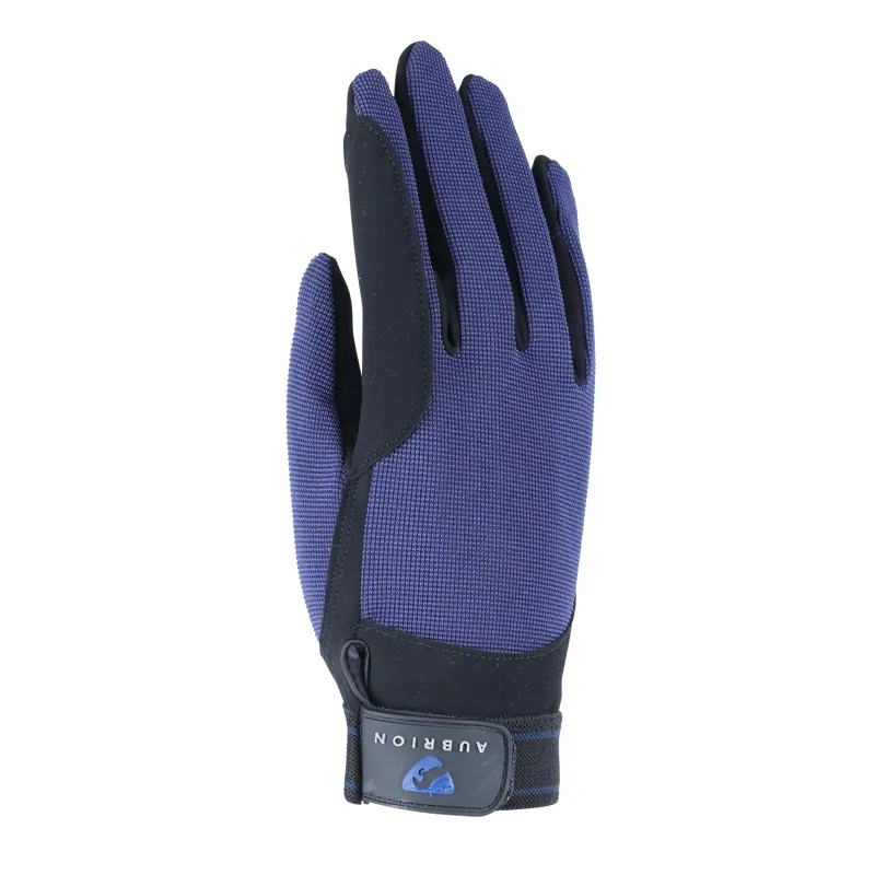 Shires Aubrion Mesh Riding Gloves - Navy-1